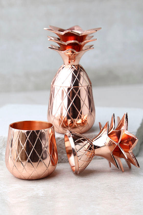 The Pineapple Co. Copper Pineapple Shot Glass Set 1