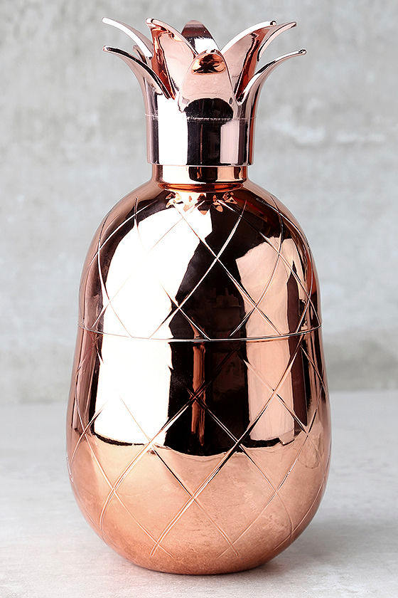 The Pineapple Co. Pineapple Shaker Cocktail Shaker Copper Cocktail