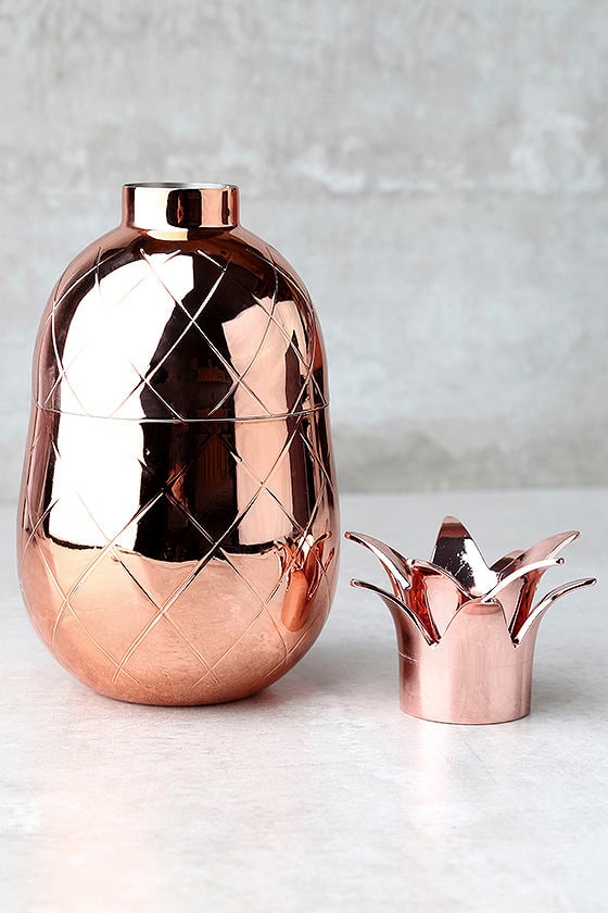 The Pineapple Co. Copper Pineapple Cocktail Shaker