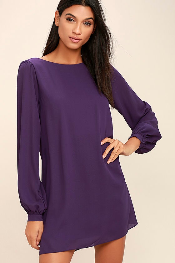 Status Update Purple Shift Dress 1