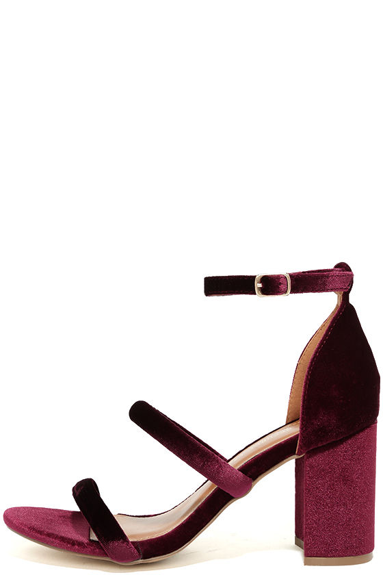 wine block heels