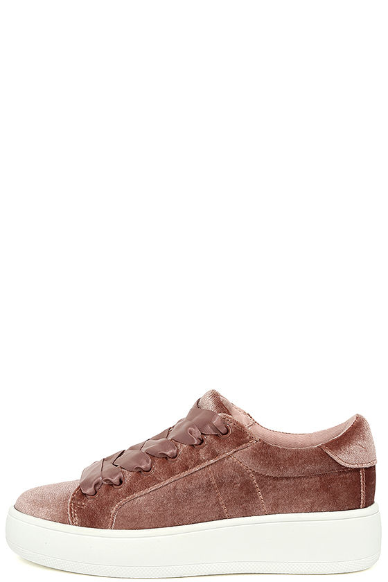 steve madden pink velvet sneakers