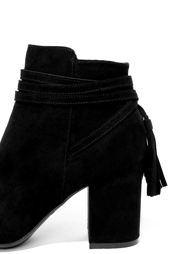 suede black booties