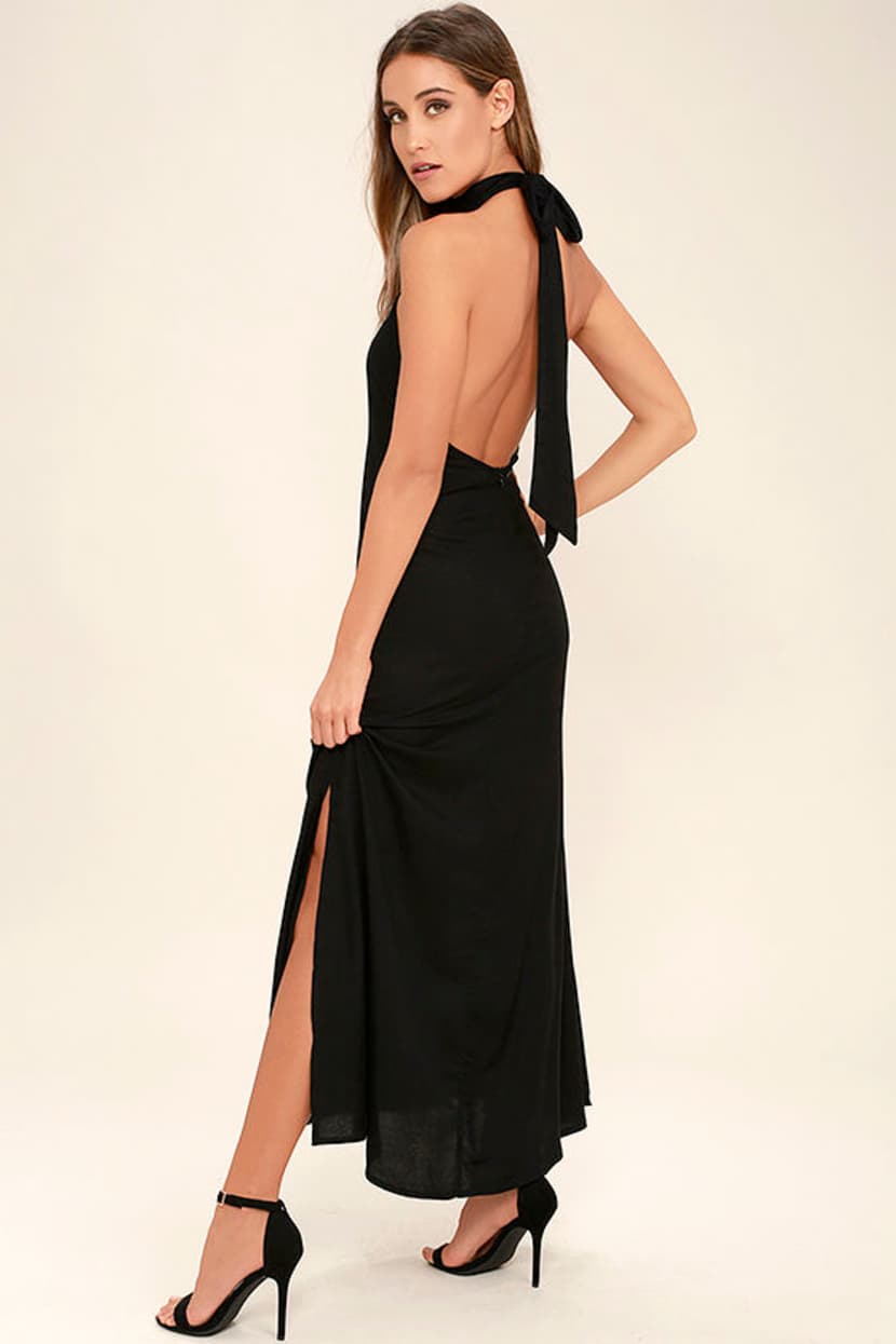 billabong black maxi dress Billabong Walk On Long Sleeve Sweater Dress - Black