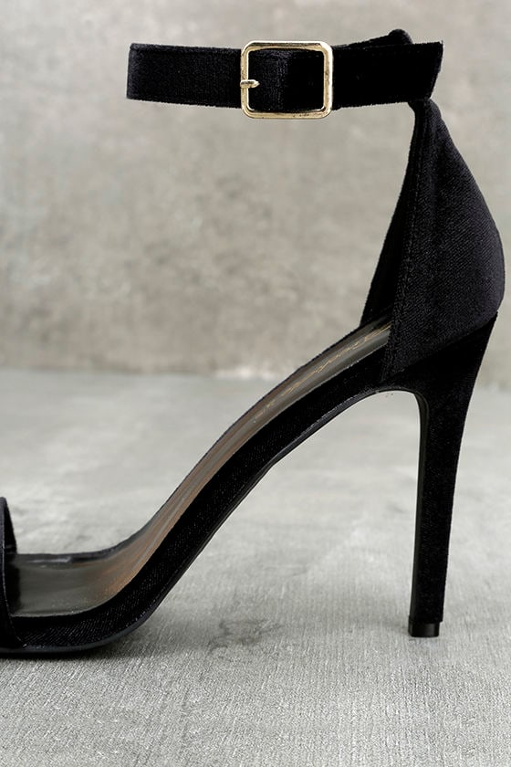black velvet lace up heels