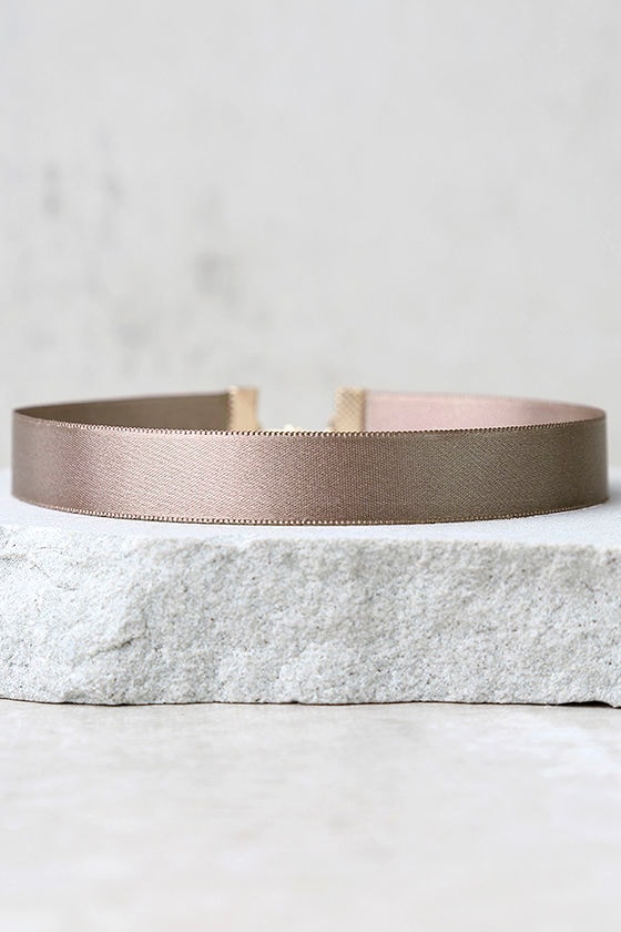 Love Confession Taupe Choker Necklace