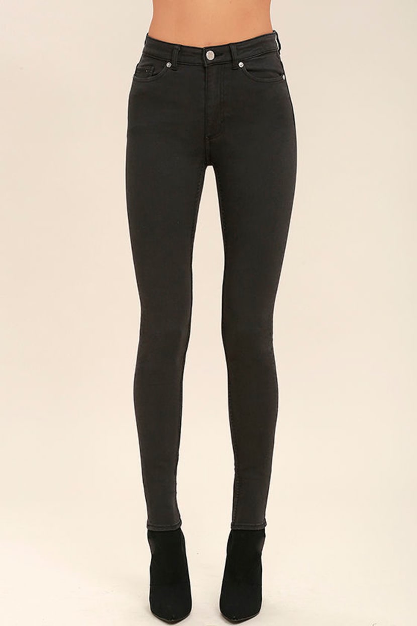 Fleeting Hub Receiver Cheap Monday High Snap Jeans - Washed Black Jeans - Skinny Jeans - $115.00  - Lulus