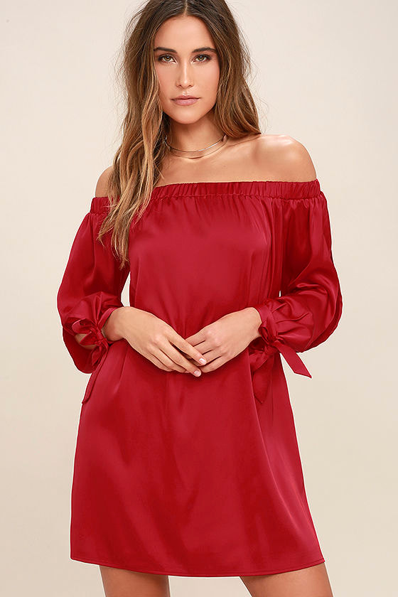 Red Satin Dress