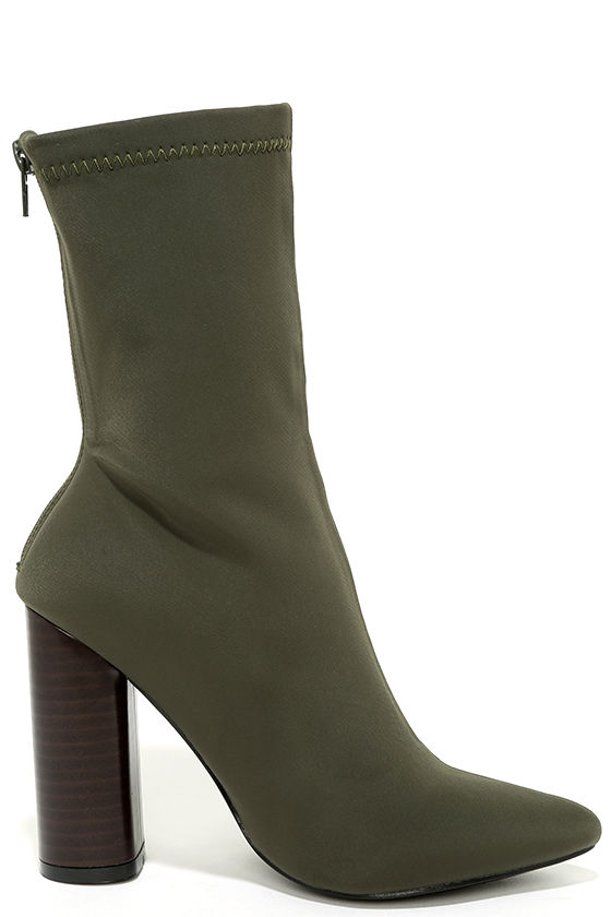 olive colored women's boots