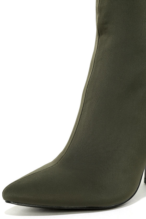 olive sock boots