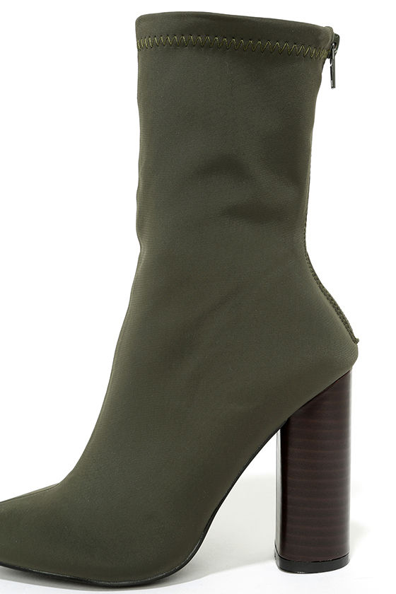 olive colored women's boots