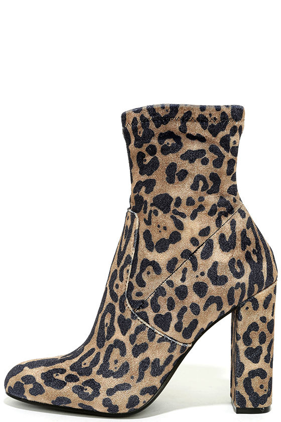 steve madden leopard print booties