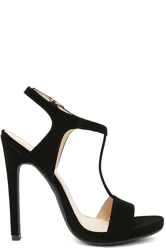 black dress platform sandals