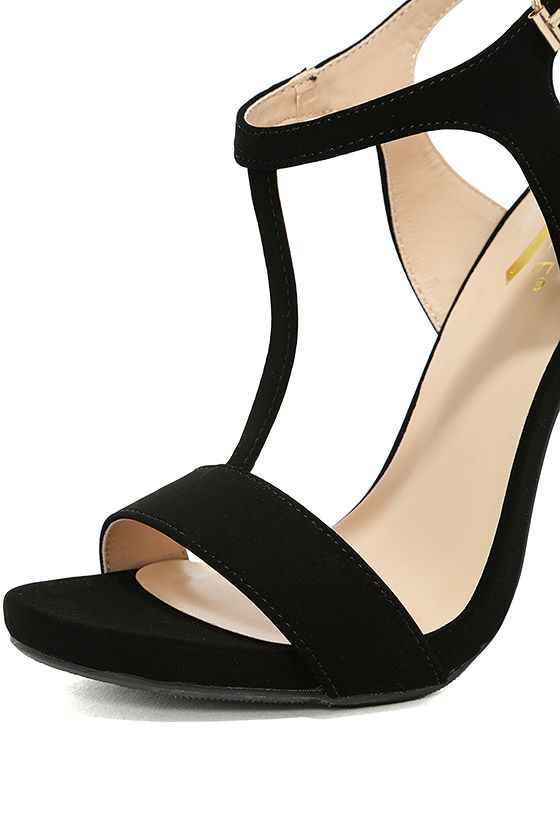 black dress platform sandals