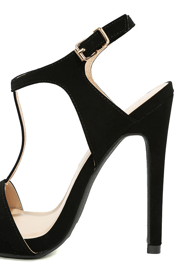 black dress platform sandals
