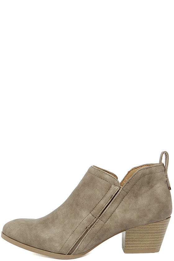 Tanesha Taupe Ankle Booties