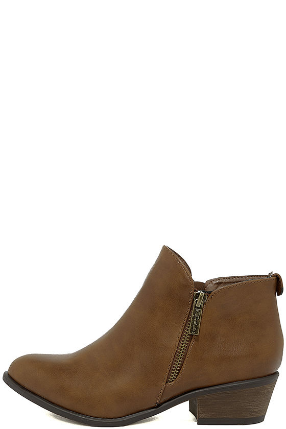 tan booties