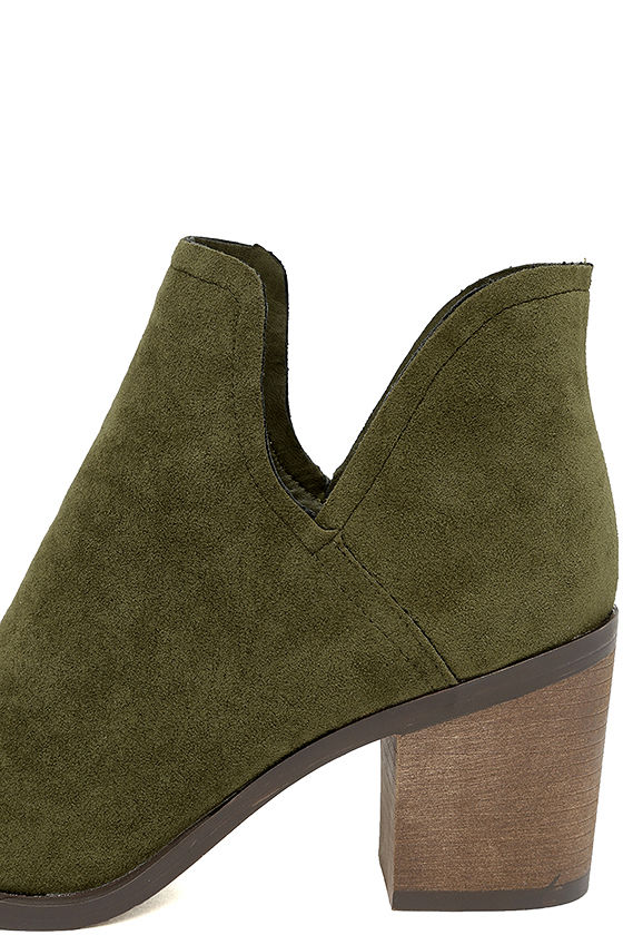 olive sock booties
