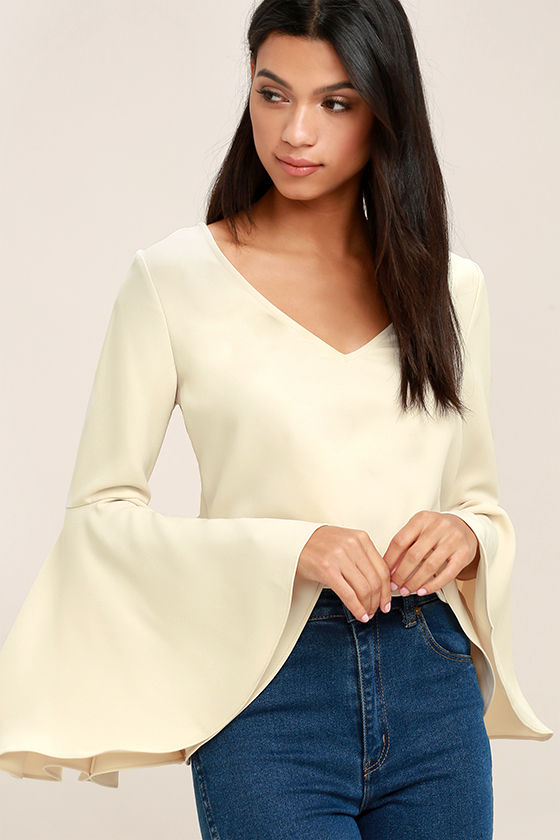 cream colored crop top