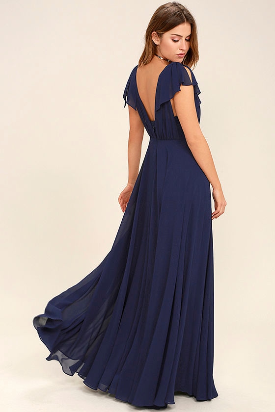 Stunning Navy Blue Dress - Maxi Dress - Gown - $89.00 - Lulus