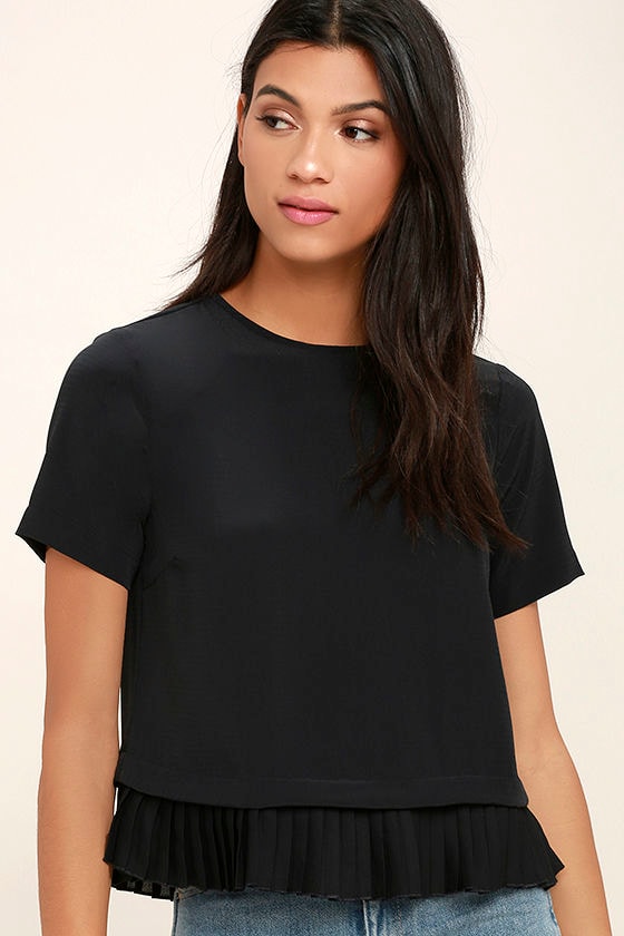 Precisely My Point Black Short Sleeve Top