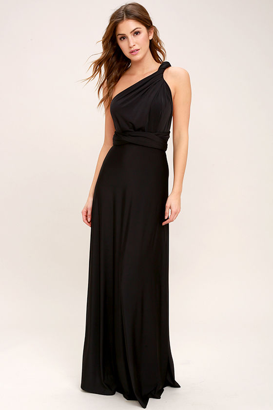 Always Stunning Convertible Black Maxi Dress 2