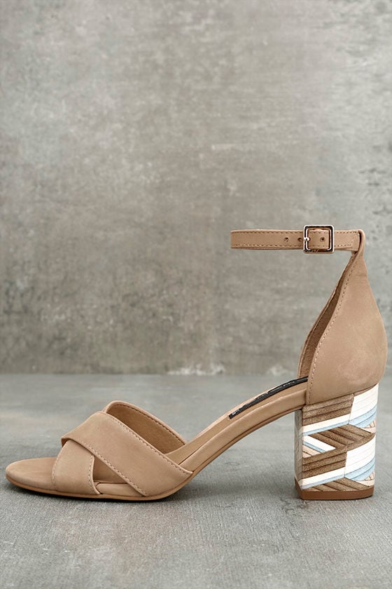 steve madden tan nubuck heels