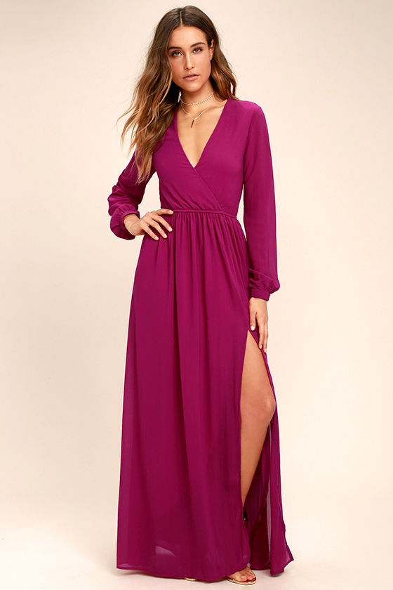 purple magenta dress