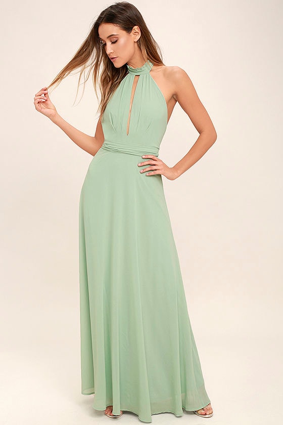 First Comes Love Sage Green Maxi Dress 2