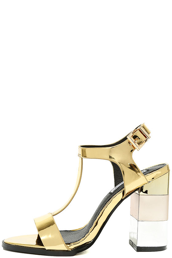 Eloise Gold High Heel Sandals 2