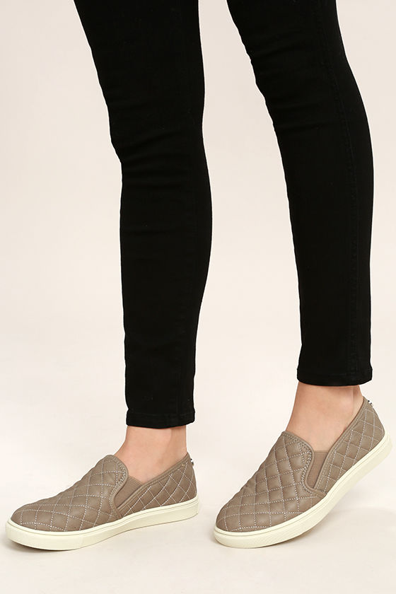 Steve Madden Ecentrcq - Grey Quilted Sneakers - Slip-On Sneakers - $ -  Lulus