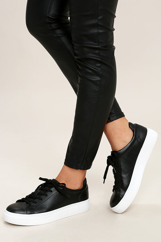 girls all black sneakers