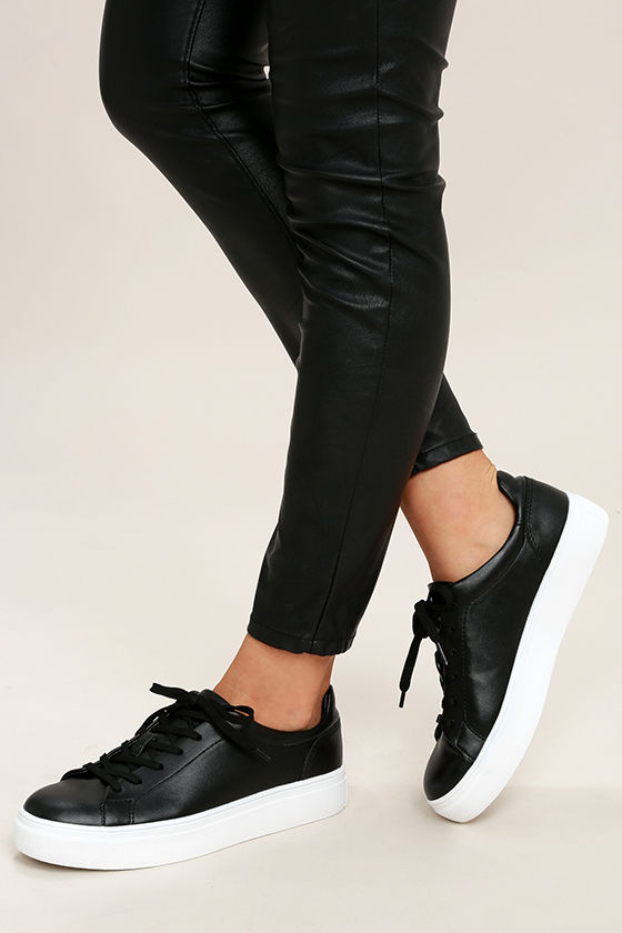 Madden Girl Kitten Black Flatform Sneakers