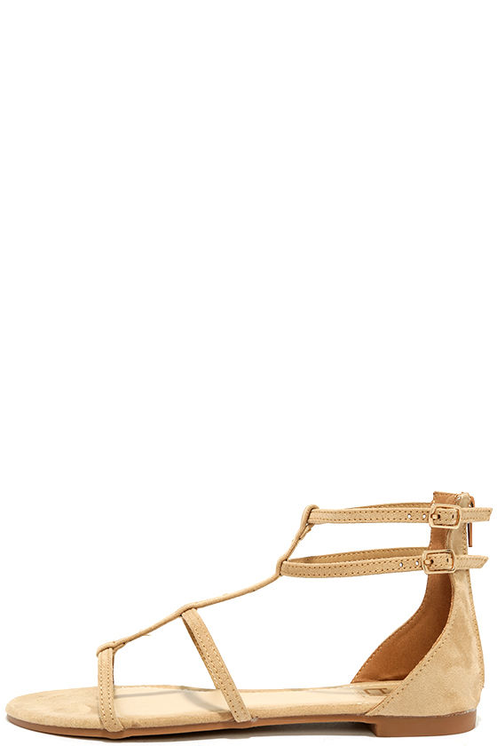 Jayne Camel Suede Gladiator Sandals 2