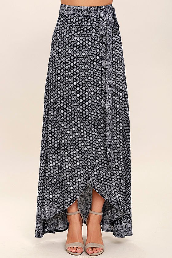 boho maxi wrap skirt