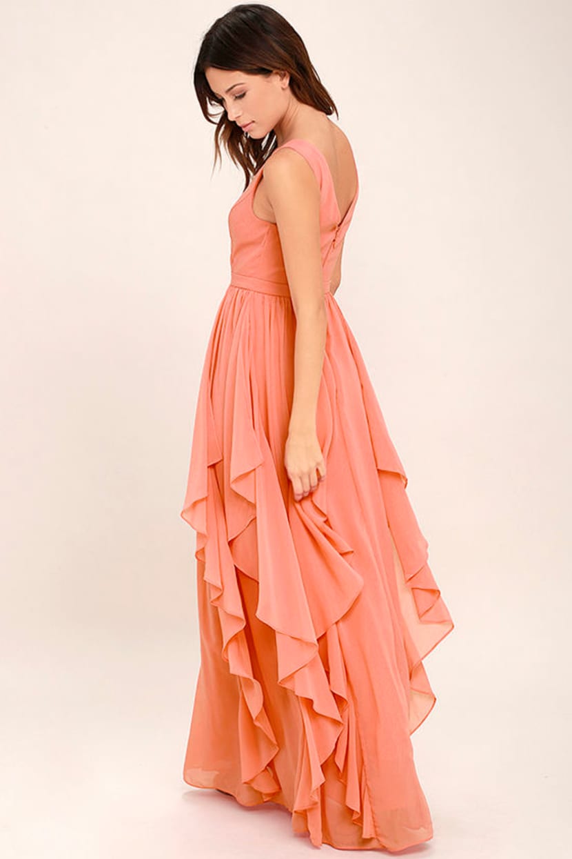 blue dress for baby girl Watermelon Bridesmaid Dress,Chiffon Bridesmaid Dress,Long Bridesmaid Dress,BD00180, US14W / Lilac main image 0