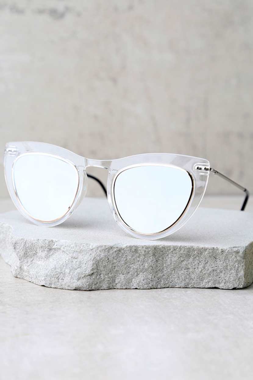 Spitfire Outward Urge Clear Cat Eye Sunglasses Spitfire Outward Urge Sunglasses - Clear and Blue Sunglasses  main image 3