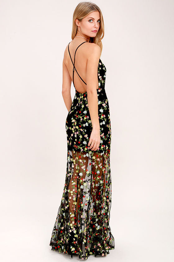 green embroidered maxi dress