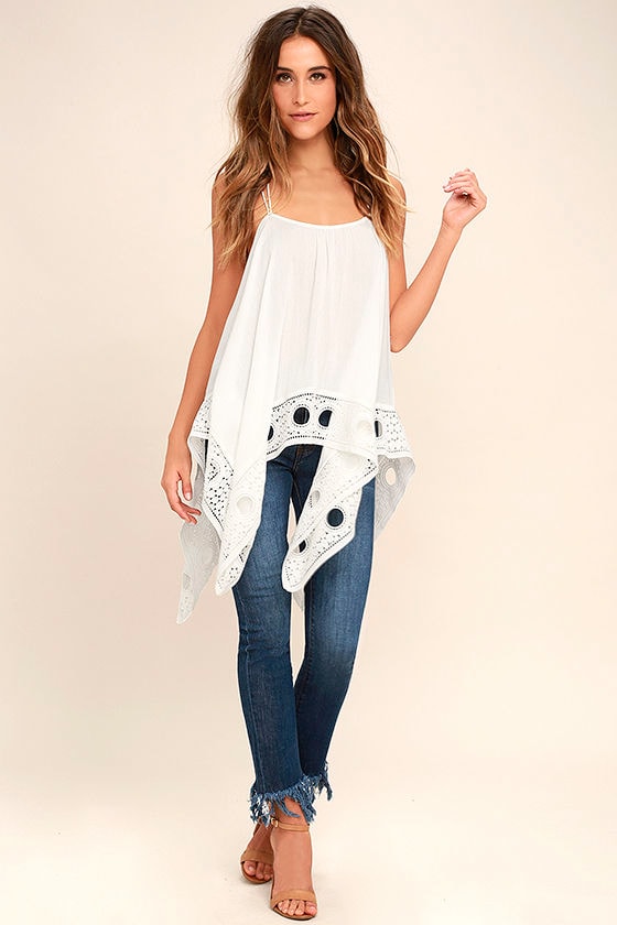 Castanets White Lace Top