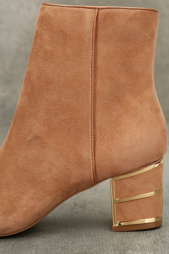 Steven by Steve Madden Bailei - Tan Booties - Suede Booties - Lulus