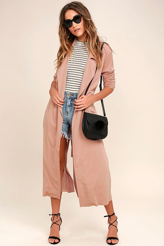 Cool Blush Pink Coat - Trench Coat - Belted Coat - $82.00 - Lulus