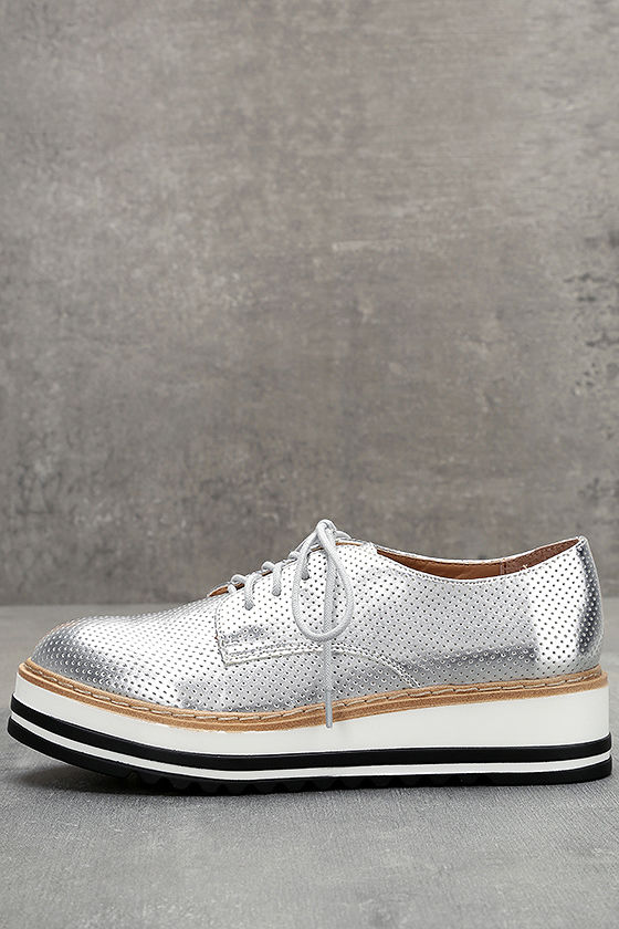 steve madden silver platforms