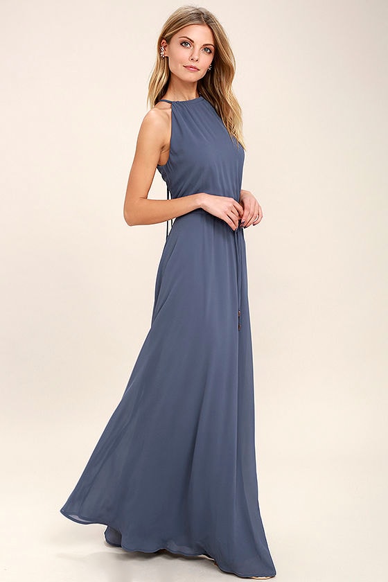 Lovely Denim Blue Dress Maxi Dress Sleeveless Dress Lovely Denim Blue Dress Maxi Dress Sleeveless Dress