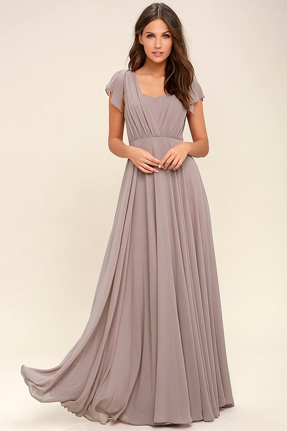 Falling For You Taupe Maxi Dress 2