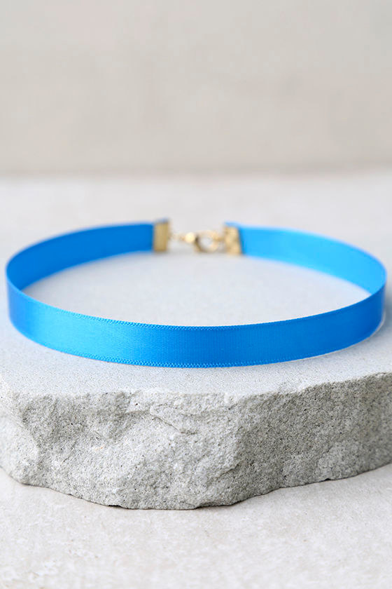 Gracious Hostess Teal Blue Choker Necklace 2