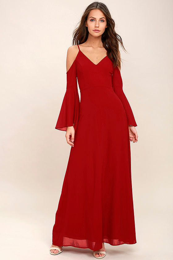 lulus red maxi dress