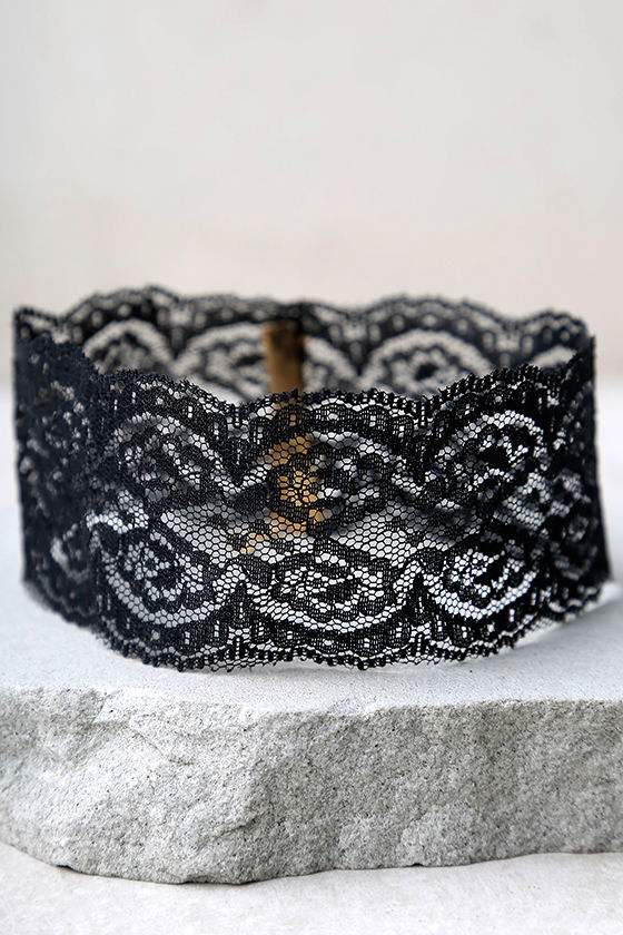 Lace Goals Black Lace Choker Necklace 2