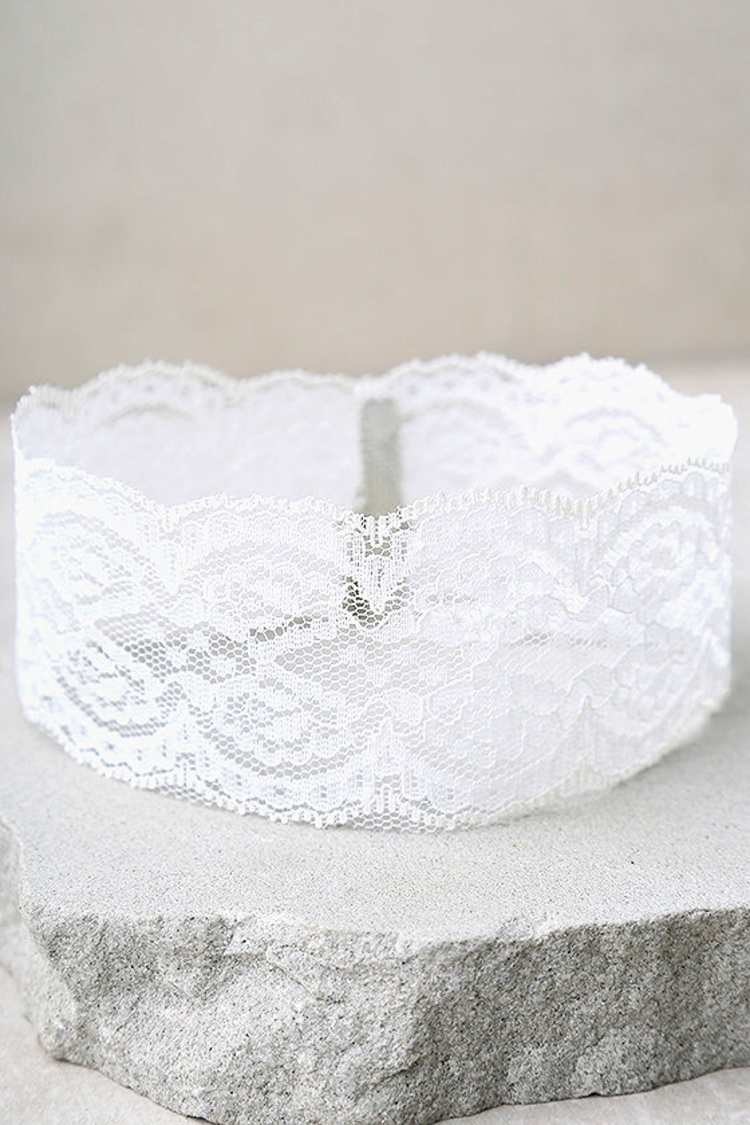 Lace Goals White Lace Choker Necklace