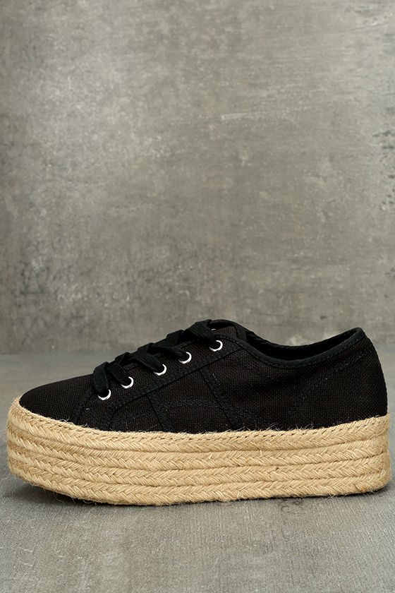 espadrille sneakers black