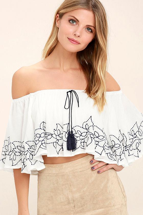 off white blue top